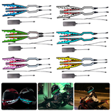 EL LED Motorcycle Helmet Flashing Stripe Shark Mouth Light Strip Bar Night Signal Luminous Durable Waterproof