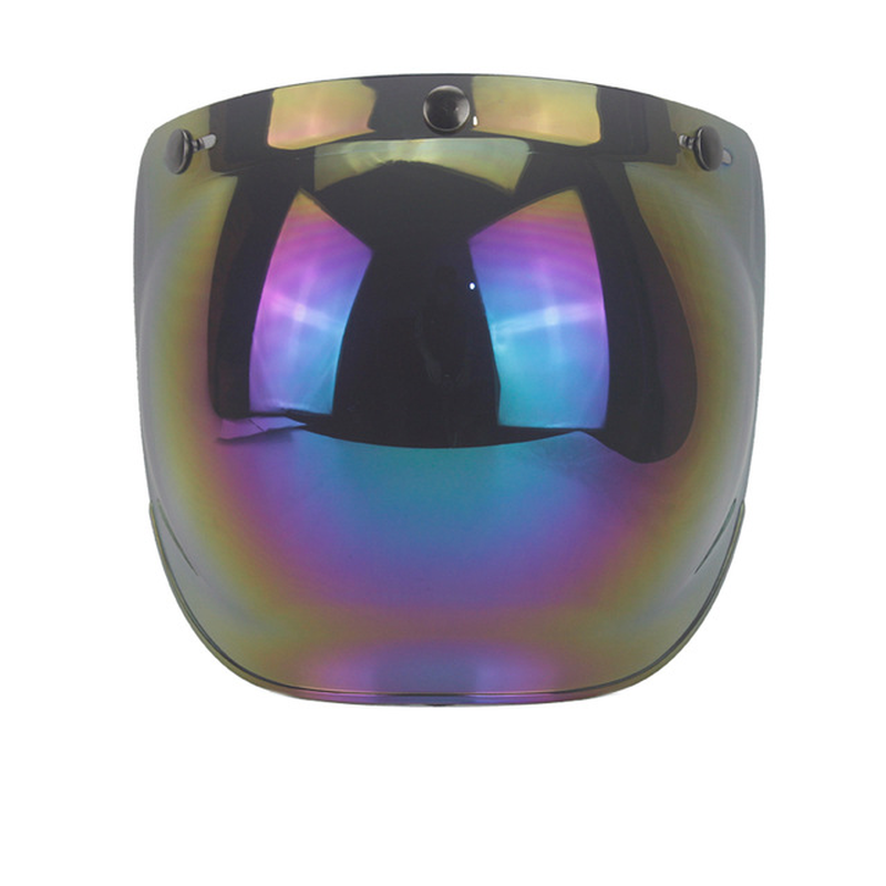 CYCYLEGEAR Bubble Shield Helmet Lens for Half Retro Flying Helmet Tri-Buckle Lens with Transparent Frame - Auto GoShop