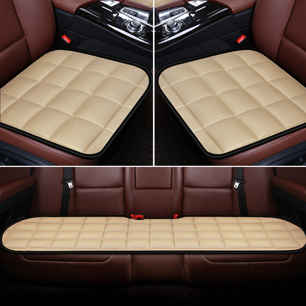 General Simple Comfort Plush Car Seat Cushion Non-Slip Breathable Cushion Washable - Auto GoShop