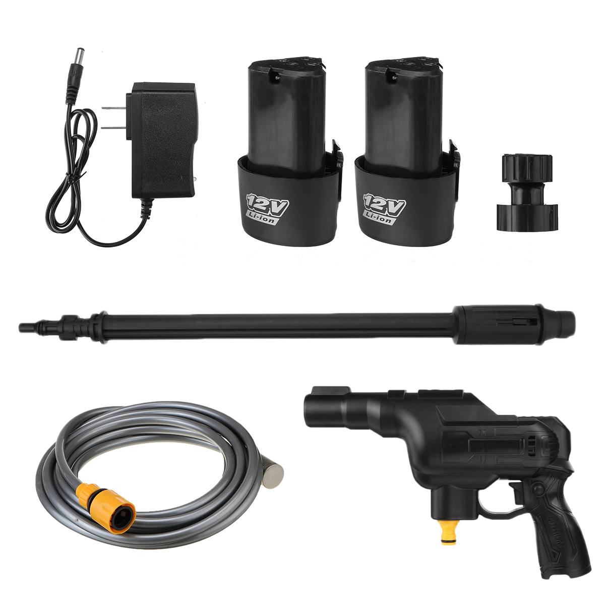 12V Electric Cordless Pressure Cleaner Washer Guns Water Hose Cleaning with Battery
