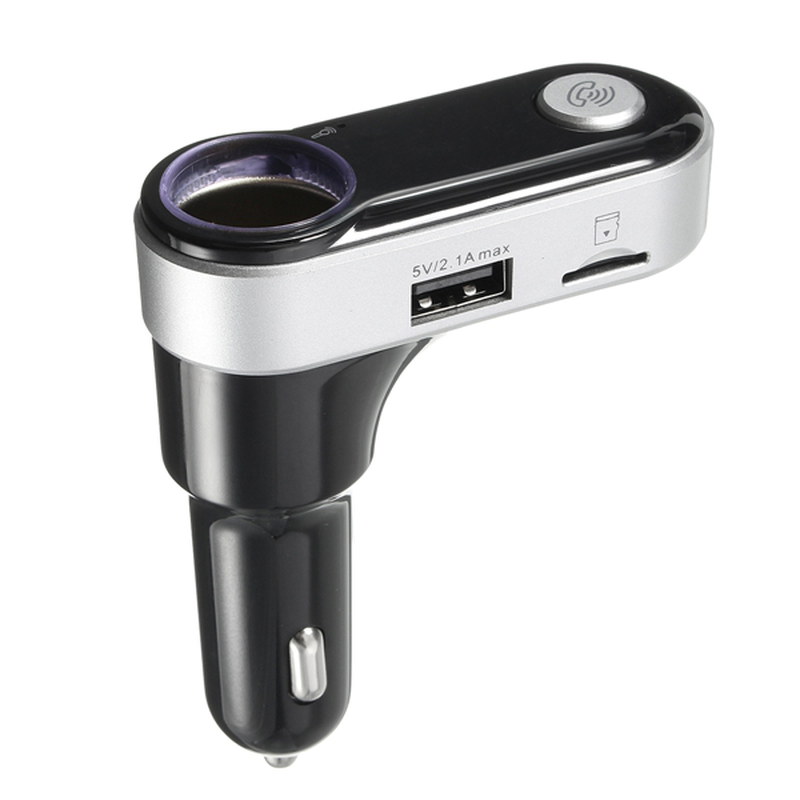 Car Charger Cigarette Lighter Hands Free FM Transimittervs USB MP3 Player with Bluetooth Function