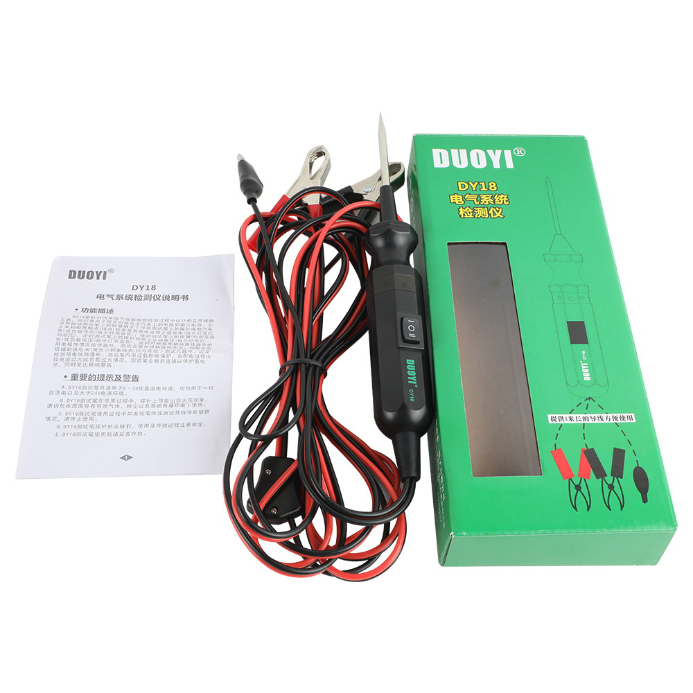 DUOYI DY18 Car Circuit Tester Power Probe Automotive Diagnostic Tool Electrical Current Voltage Scanner Tool 6-24V