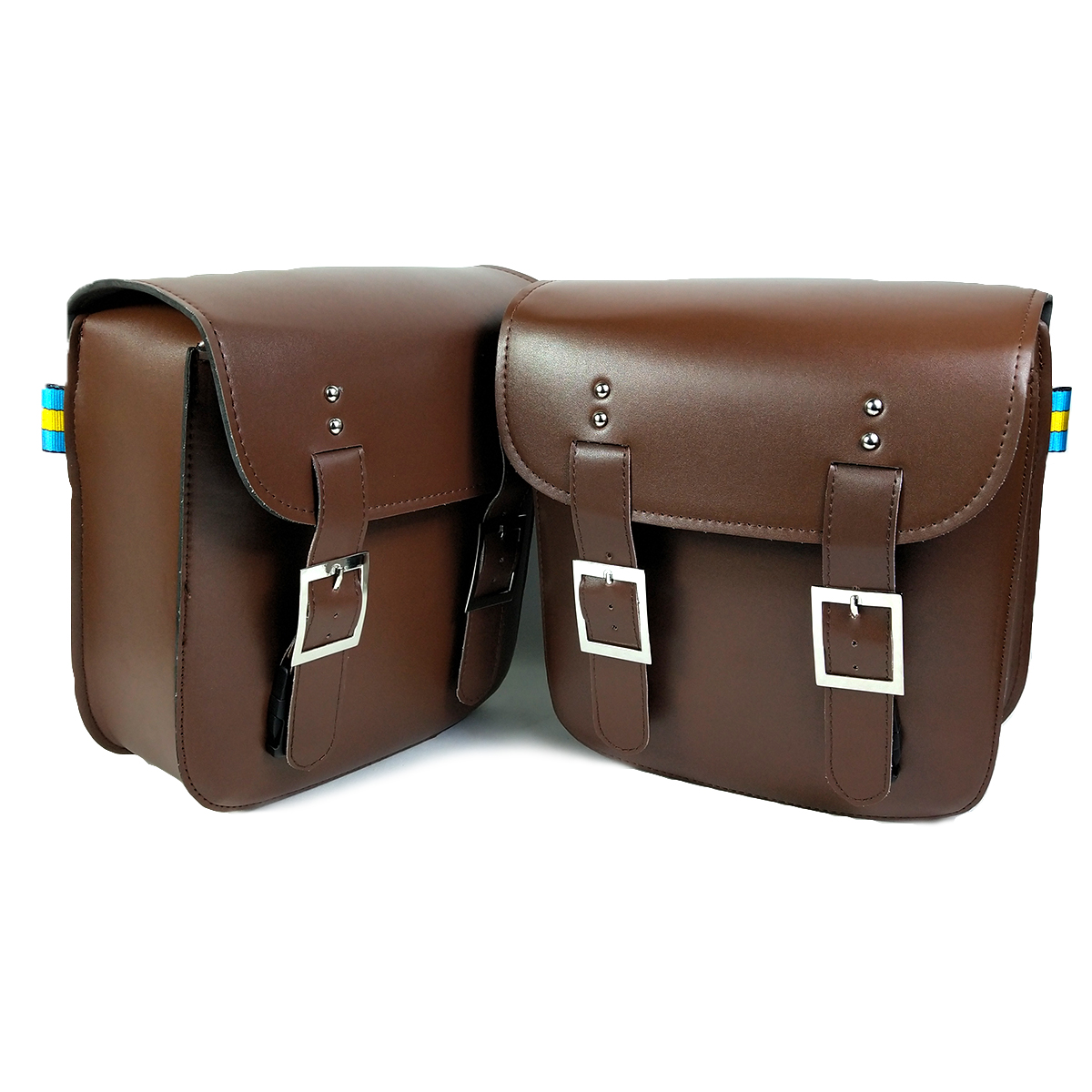 Motorcycle Saddlebags PU Leather Side Storage Pouch Universal - Auto GoShop