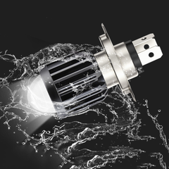 12V-80V 12W 1200LM Motorcycle H4 LED Headlight Bulb Super Bright Lens Headlamp Hi/Lo Beam Dual Color 6000K 3000K - Auto GoShop