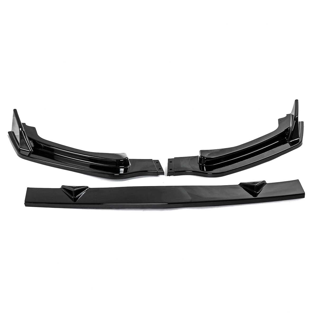 3 Pcs/Set Glossy Black Front Bumper Canard Chin Lip Spoiler Spliters for Infiniti Q50 Q50S Q50L 2014-2017
