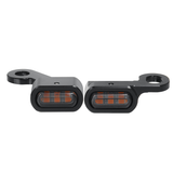 2Pcs Motorcycle Mini LED E Mark Turn Signal Light Running Indicator Lamp for Harley Sportster 2004-2020
