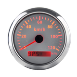 85Mm 9-32V 120/200 KM/H GPS Speedometer Gauge with Red Backlight with GPS Antenna for Car Truck Boat Motor Auto