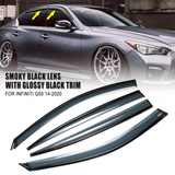 Car Window Visor Sun Shade Rain Gear for Infiniti Q50 Q50S 2014-2020