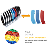 M Colors M Style Buckle Clip for BMW 3-Series 11-Bar Front Kidney Grille Grill