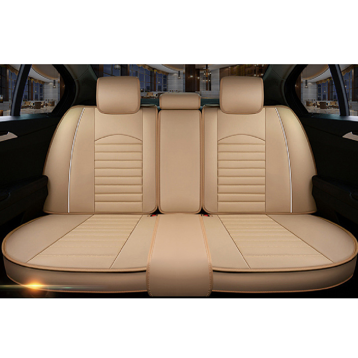 Comfortable Car SUV Seat Cushion Cover Pad Mat Protector Breathable PU Leather - Auto GoShop