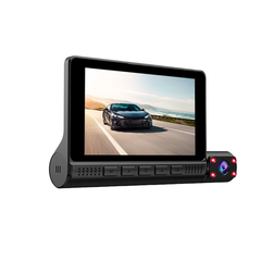 E-ACE 4Inch Car DVR 3 Cameras Lens Video Recorder FHD 1080P Auto Dash Cam Support Rear View Camera - Auto GoShop