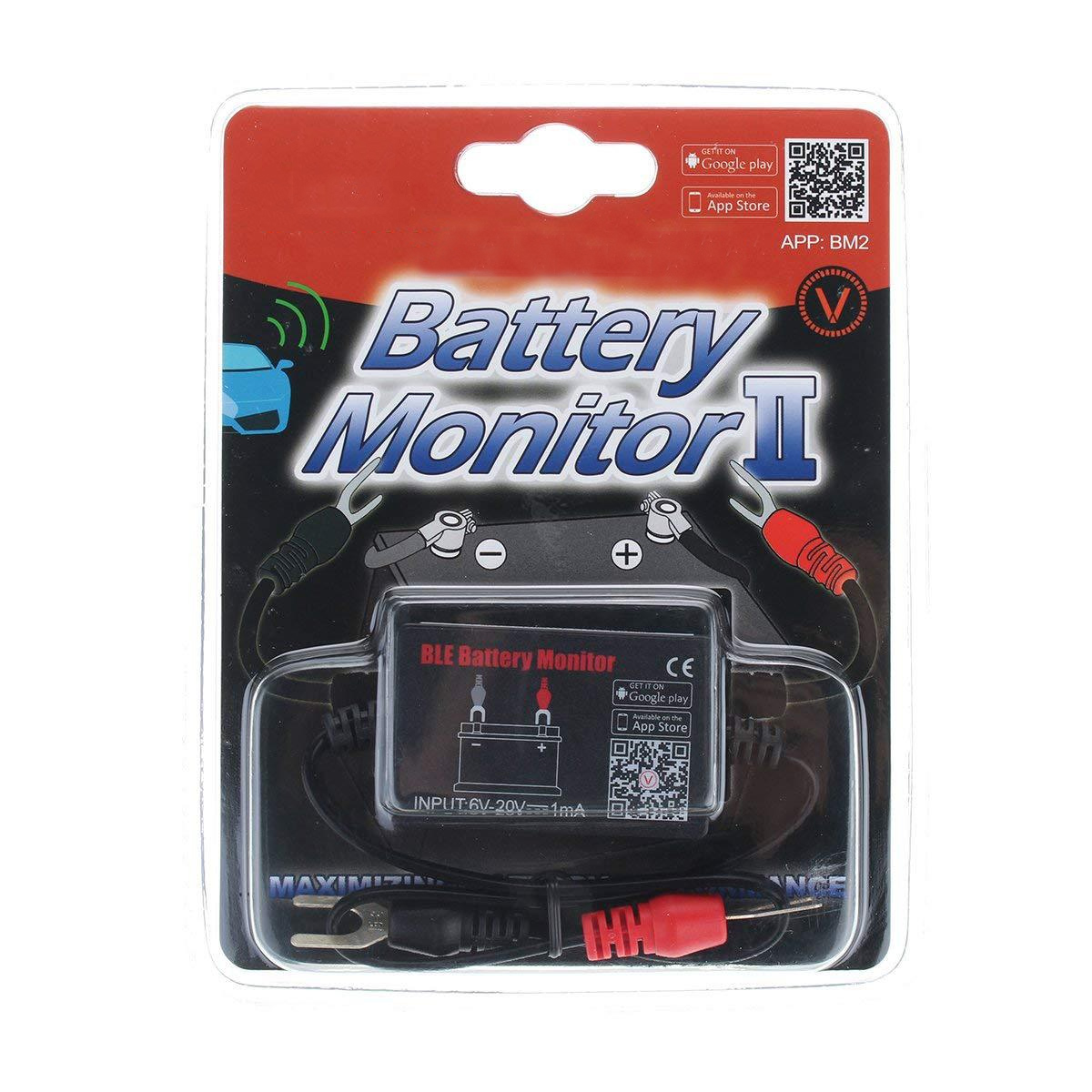 12V Battery Monitor via Blue-Tooth 4.0 Voltage Meter Tester W/Auto Alarm BM2