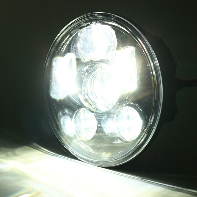 5.63 Inch LED Hi/Lo Beam Headlight Lamp for Harley 12V-30V 30W/45W 2800LM /4000LM IP65 - Auto GoShop