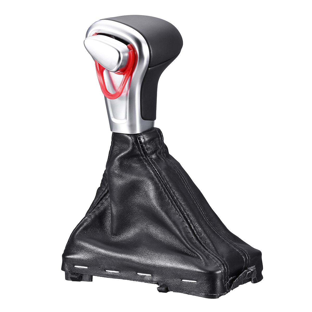 Gear Shift Knob with PU Leather Gaiter Boot Cover for Audi A4 A6 Q5 Q7 Left-Hand Drive