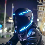 Motorcycle Helmet LED Light Strip Signal Night Safety Riding Lights Waterproof - Auto GoShop