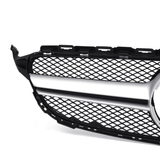 Sliver AMG Style Front Grill Mesh Grille for Mercedes Benz C Class W205 C200 C250 15-18