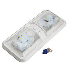 LED Interior Double Dome Ceiling Lights Lamp 6.5W 4500K White 12V for RV Boat Camper Trailer - Auto GoShop