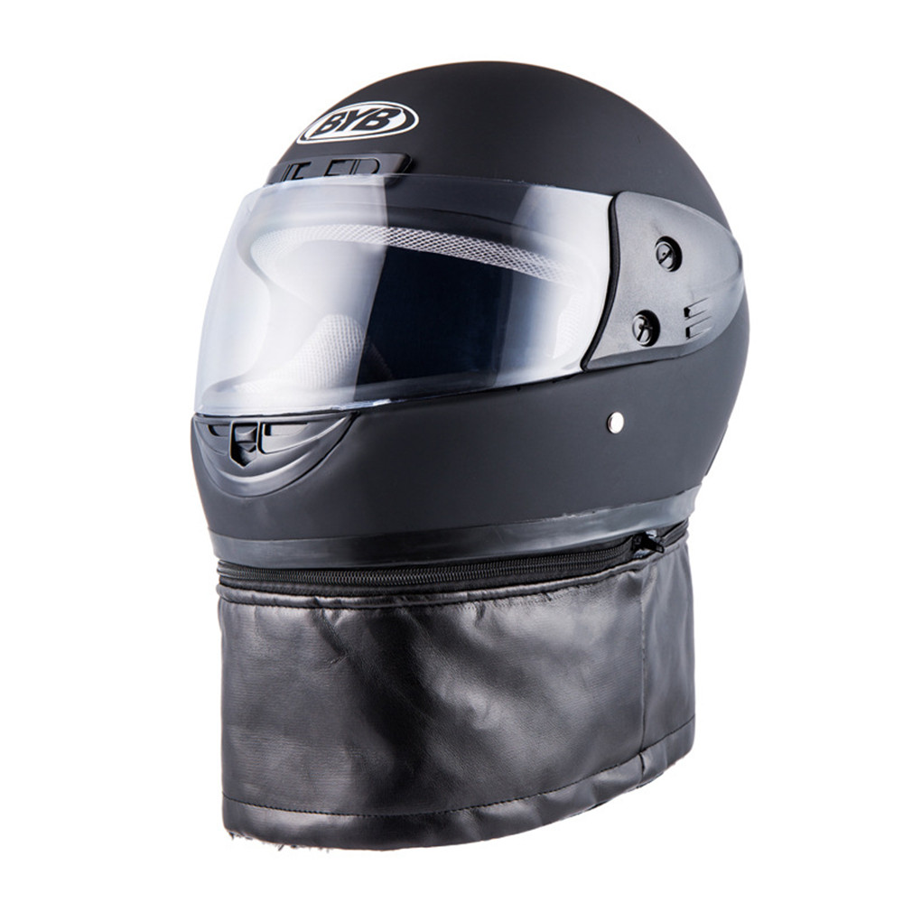 BYB Universal Motorcycle Full Face Helmet with Neck Protection Anti-Fog Breathable - Auto GoShop