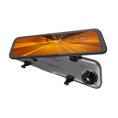 E-ACE A38 1440P 12 Inch Touch Car DVR Stream Media Dash Cam Mirror Video Recorder Dual Len Support 1080P Rear View Camera GPS