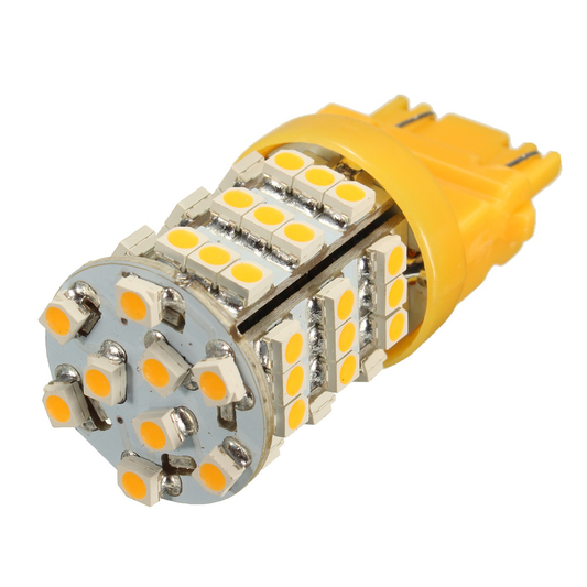 Universal 3157 Amber Yellow 54SMD LED Turn Signal Blinker Corner Light Lamp Bulb