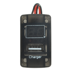 5V 2.1A USB Port Dashboard Volt Meterr Phone Charger for Honda