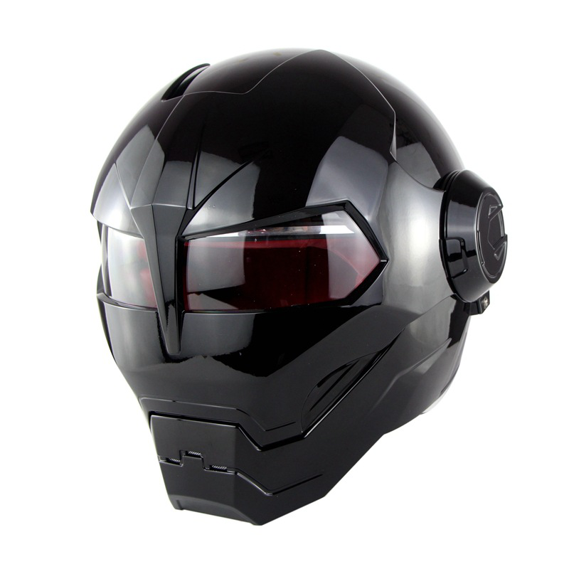 SOMAN Iron Man Helmet Flip up Motorcycle Helmet Robot Style Motor Bike Casco Monster Casque 515 - Auto GoShop