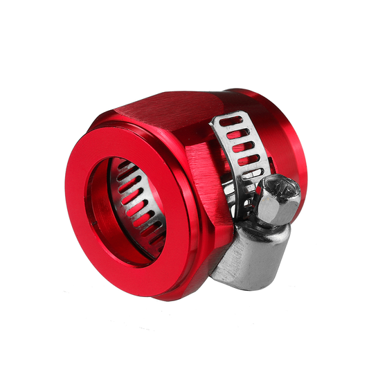 AN10 Hex Hose Finisher Clamp with Screw Band Hose End Cover Fitting Adapter Connector - Auto GoShop