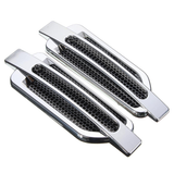Car Side Air Flow Vent Fender Hole Cover Intake Grille Duct Decoration Stickers 22X6.5Cm