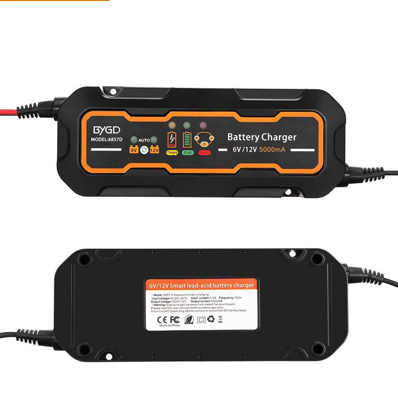 12V/24V Intelligent Battery Charger Automotive Repair for Motorcycle Car Truck AGM GEL Lead Acid Batteries