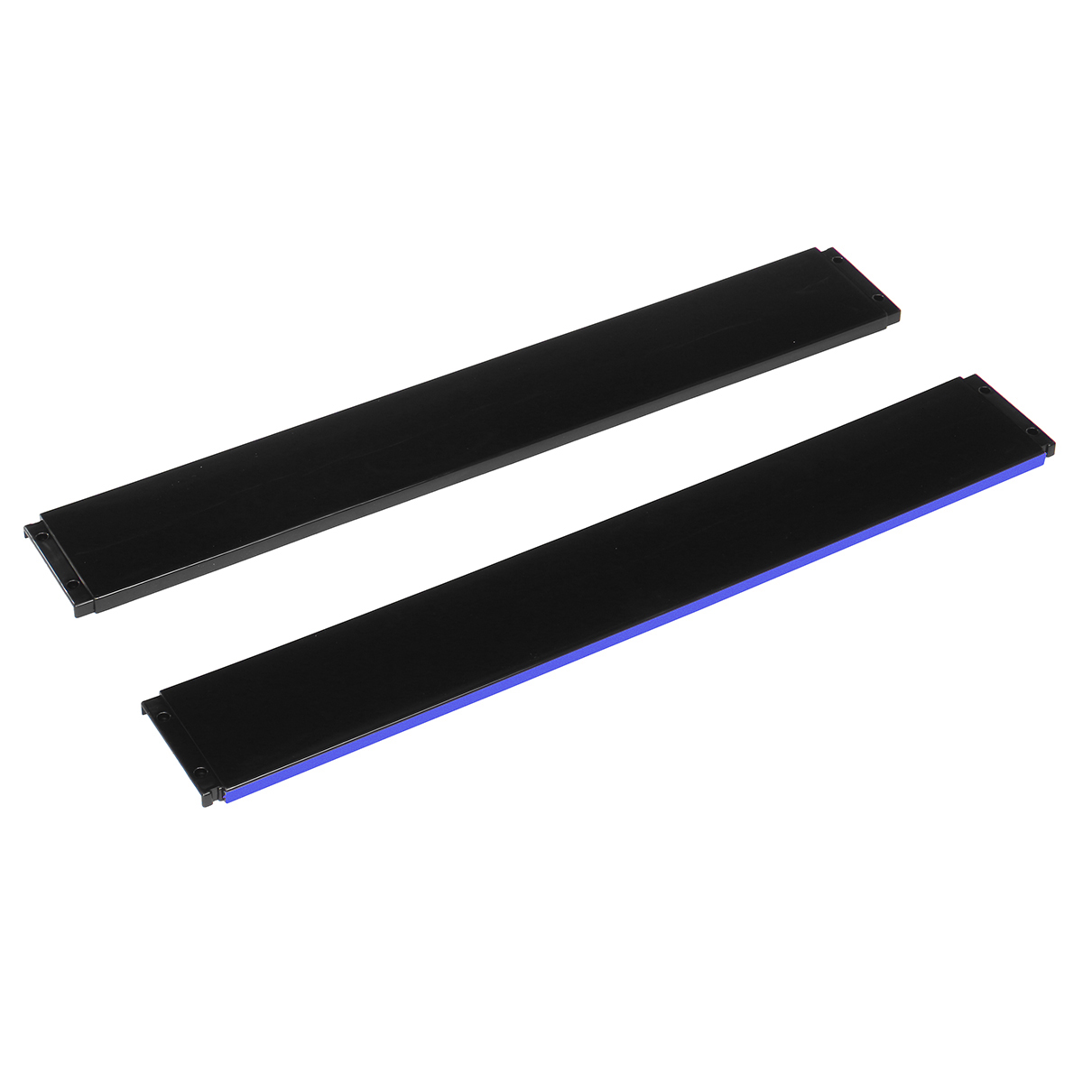 86.6 Inch Universal Black Side Skirt Extension Rocker Panel Splitter Blue Line
