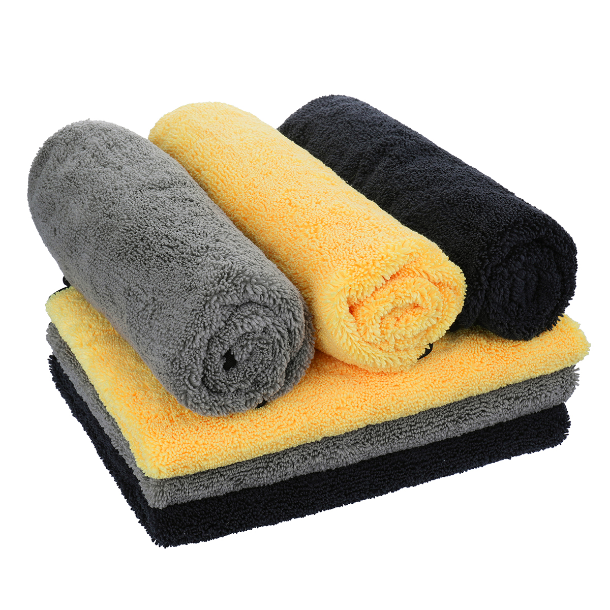 MATCC 6PCS Super Thick Soft Convenient Plush Microfiber Car Cleaning Towel 16X32Inch