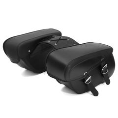 Pair PU Motorcycle Universal Saddle Bags Cross Rider Panniers Tool Luggage