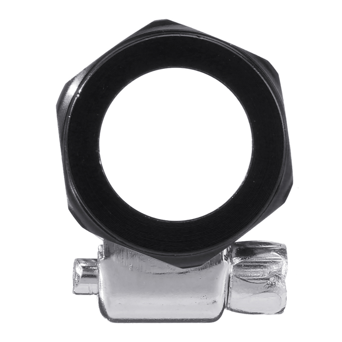 AN6 Hex Hose Finisher Clamp with Screw Band Hose End Cover Fitting Adapter Connector - Auto GoShop