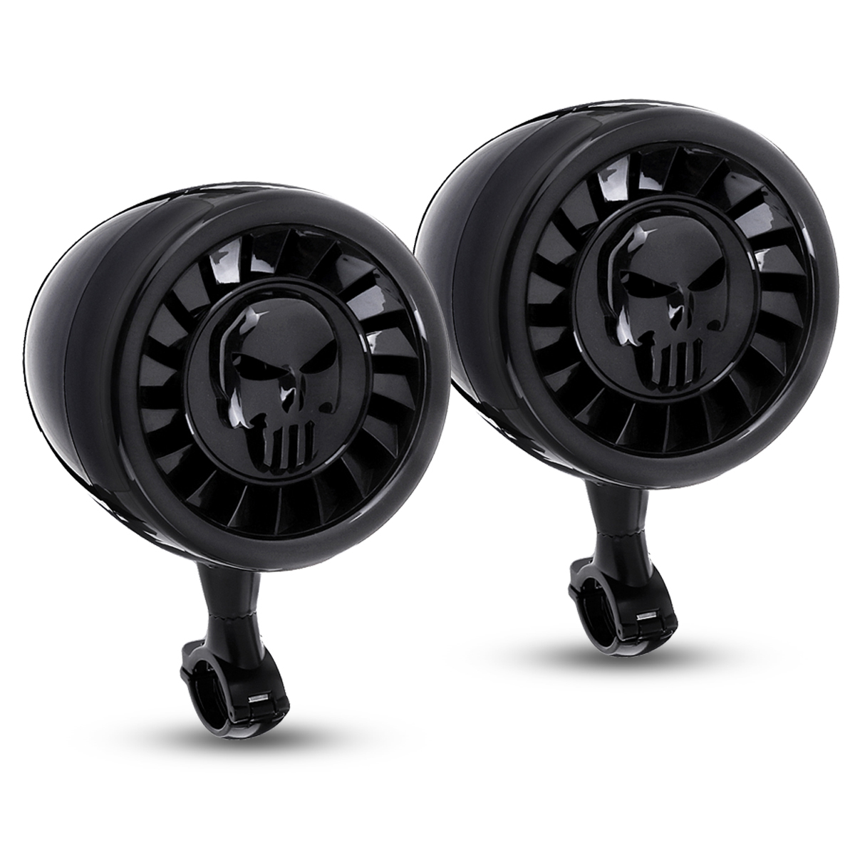 600W Waterproof Motorcycle Stereo Speaker Handlebar Audio Amp System with Bluetooth Funciton Black