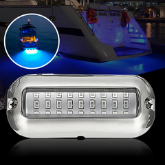3.5Inch Blue 27 Led 316SS Cover 50W 74Lm under Water Pontoon Waterproof Boat Transom Lights