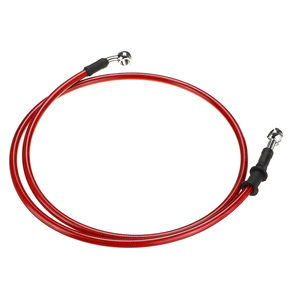 300Mm-2200Mm Motorcycle Braided Brake Clutch Oil Hose Line Cable Pipe Universal Red