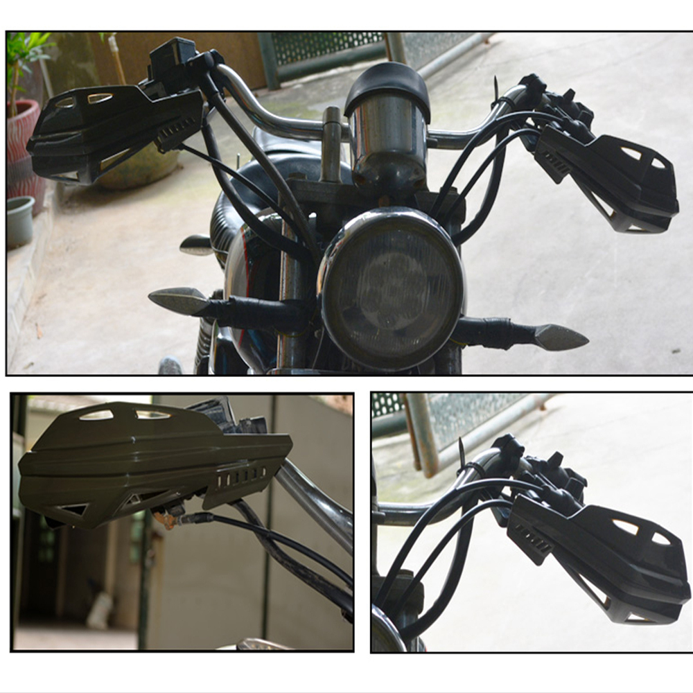 Pair 7/8" 22Mm Motorcycle Handguard Hand Guard Shield Windproof Universal Handlebar Protector