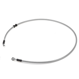 300Mm-2200Mm Motorcycle Braided Brake Clutch Oil Hose Line Cable Pipe Universal Silver