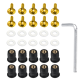 M5 Motorcycle Screws Set Fairing Bumpers Aluminium Push Pin Bumper Fasteners Clips Rivets Kit