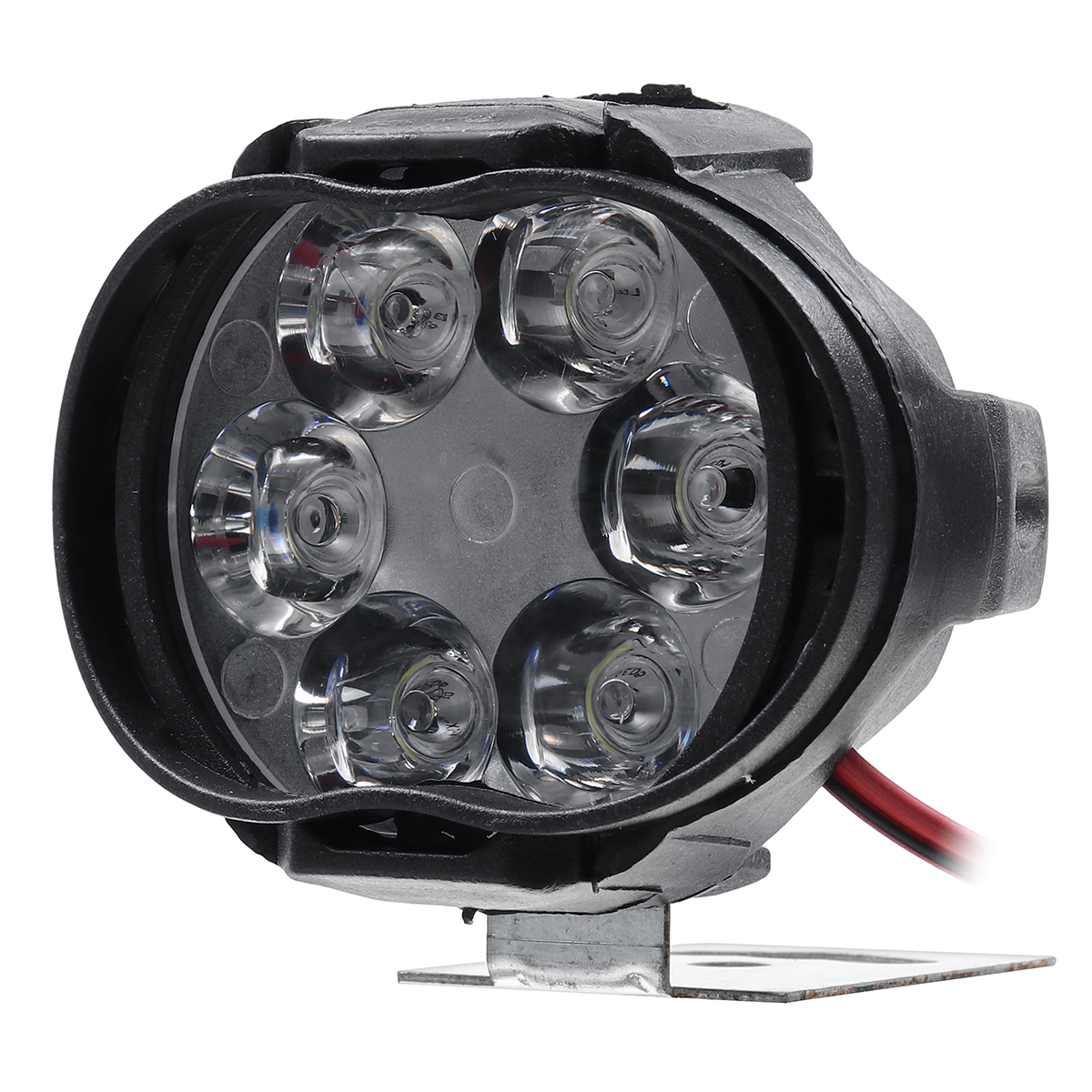 Pair 12-80V 10W 6 LED 1500LM Headlight Retrofit Spotlight External Waterproof for Motorcycle Scooter