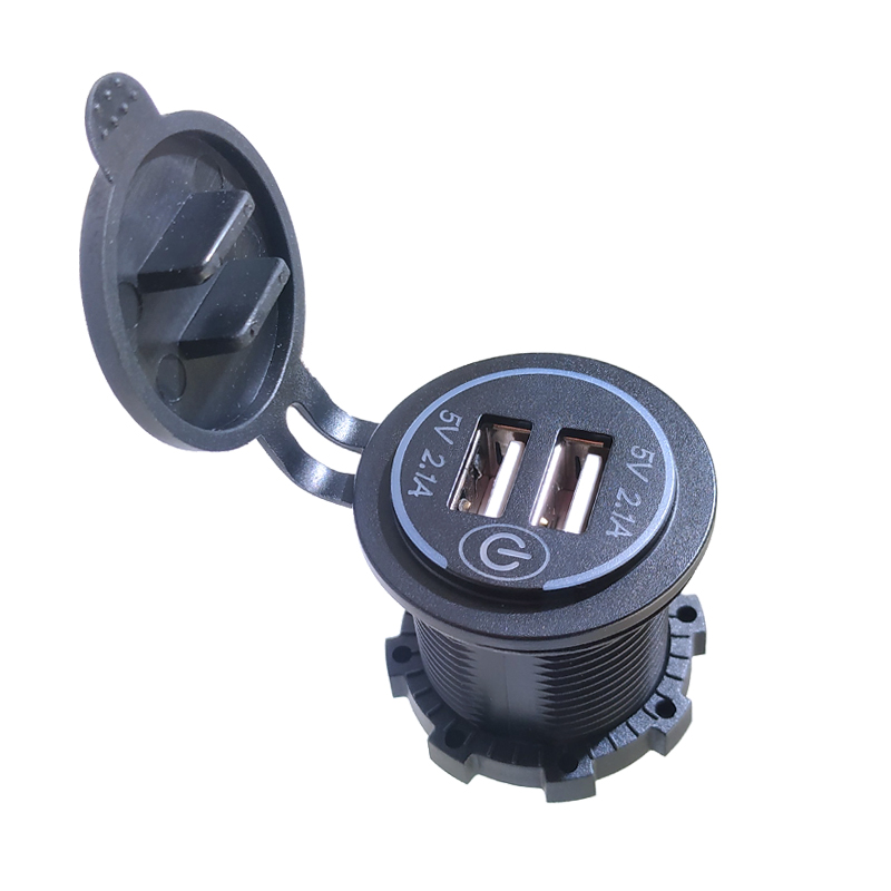 12-24V Universal 4.2A Dual USB Charger Socket Power Outlet Voltmeter for Car Boat Motorcycle Marine RV Wire Fuse DIY Kit