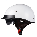 LVCOOL ABS Electric Bicycle Half Face Motorcycle Helmet Retro Electric Motorcar - Auto GoShop