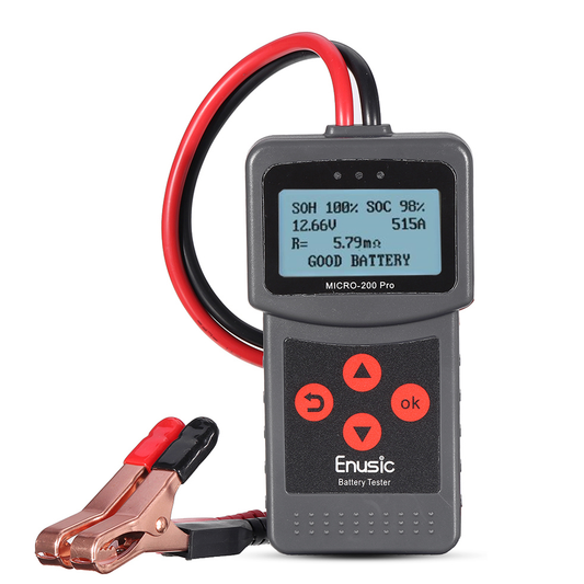 Enusic™ Micro-200 Pro 12V Car Motorcycle Battery Tester SAE CCA JIS Digital Battery Analyzer Micro-200Pro