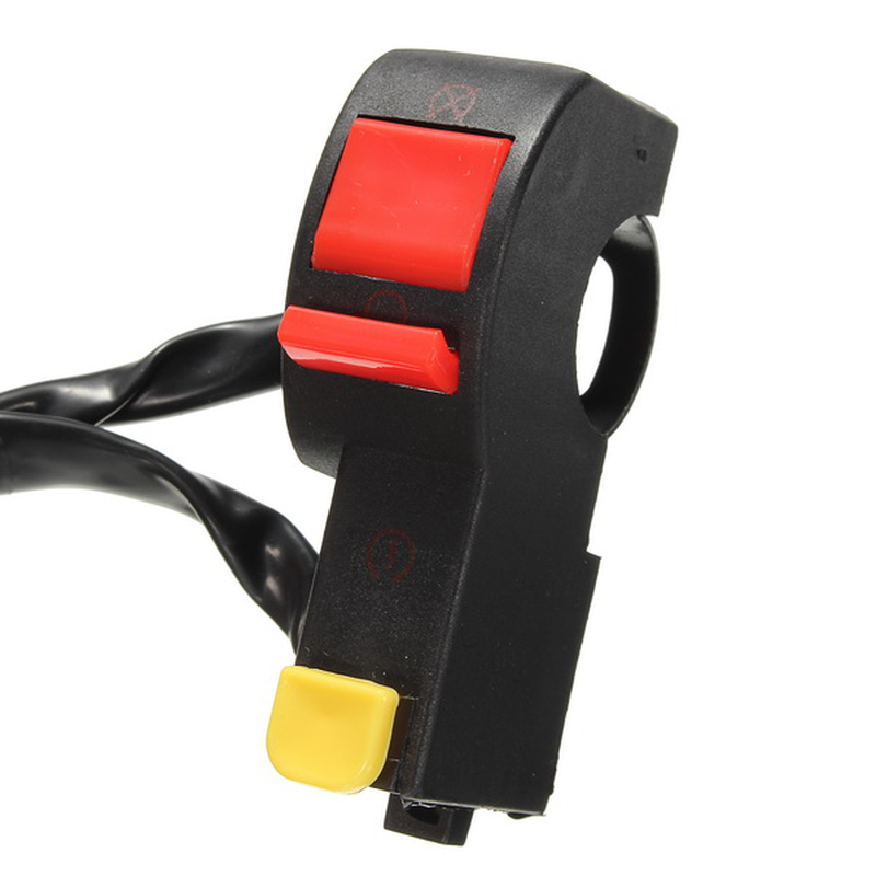22Mm 0.78 Inch 12V Handle Switch Kill Stop Button Headlight on off Universal for Motorcycle ATV - Auto GoShop