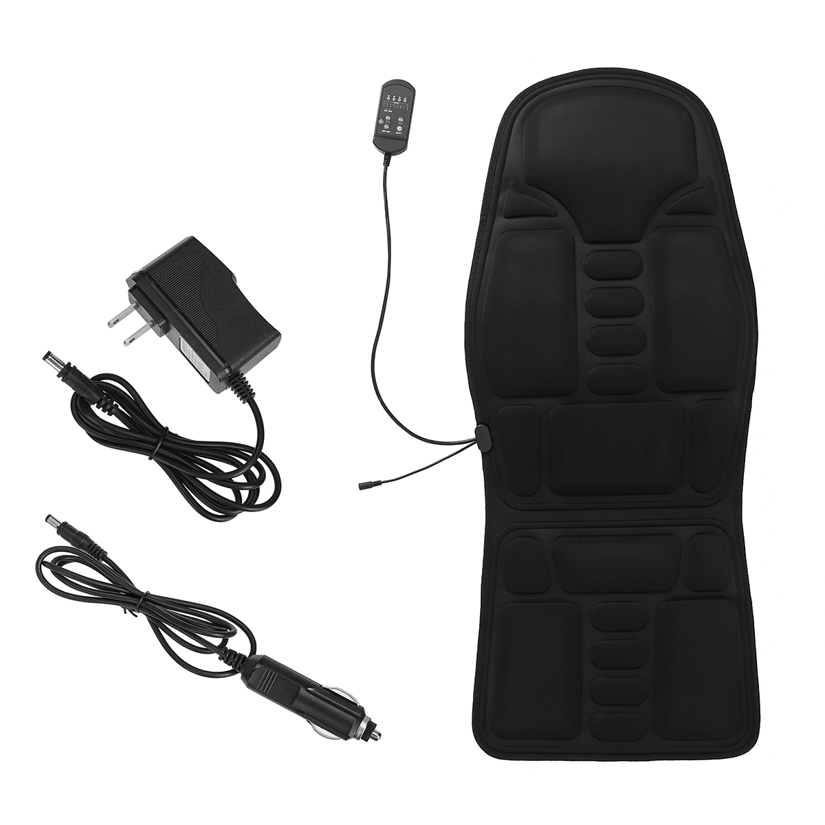 8 Modes Car Seat Heating Massage Cushion Home Office Chair Back Neck Waist Pad - Auto GoShop