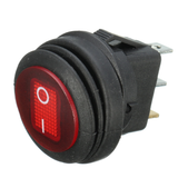 3Pin 12V 20A LED Rocker ON/OFF SPST Switch round for Car Boat Marine Waterproof