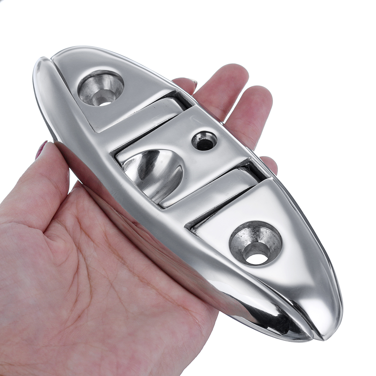 6'' 150Mm Marine Flip up Folding Pull up Cleat Stainless Steel Boat Decorative Hardware