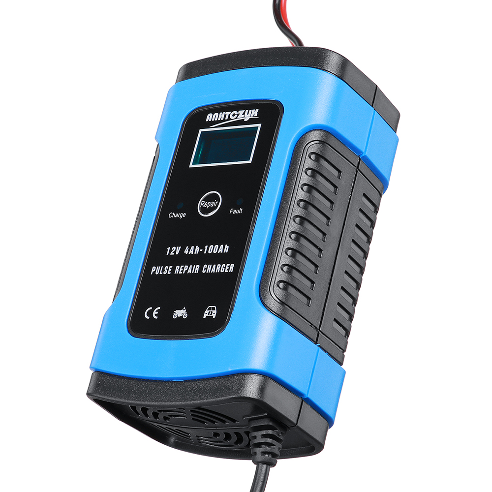 12V 6A Blue Pulse Repair LCD Battery Charger for Car Motorcycle Lead Acid Battery Agm Gel Wet