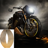 10/12/14/16/18Inch Motorcycle Sticker Gold Reflective Pegatinas Moto Strips Wheel Rim Adesivi for Honda - Auto GoShop