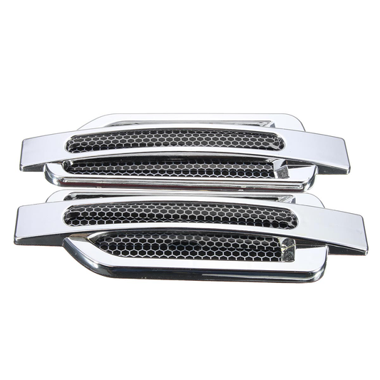 Car Side Air Flow Vent Fender Hole Cover Intake Grille Duct Decoration Stickers 22X6.5Cm